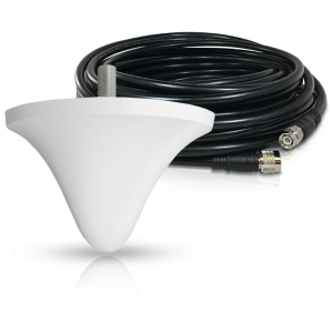 INDOOR Dome 20 Meter Cable Antenna Kit - AK20 IND, black cable, white.