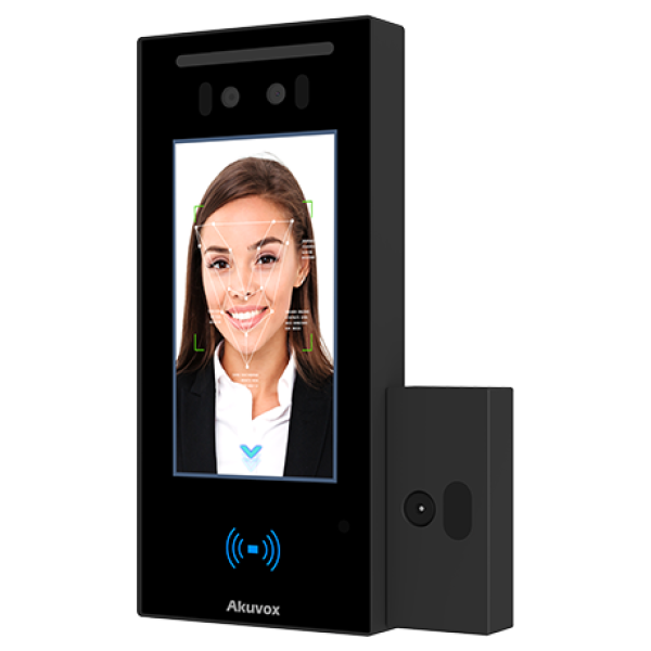 AKUVOX MD01 Smart Access Control Device A05S, black, side view.