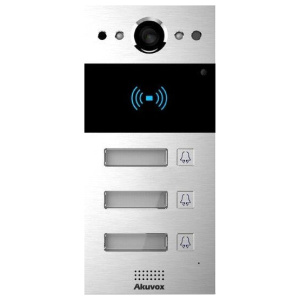 Akuvox R20B X3 SIP Surface Mount Video 3 Button Intercom with 2 Relays and RF card reader