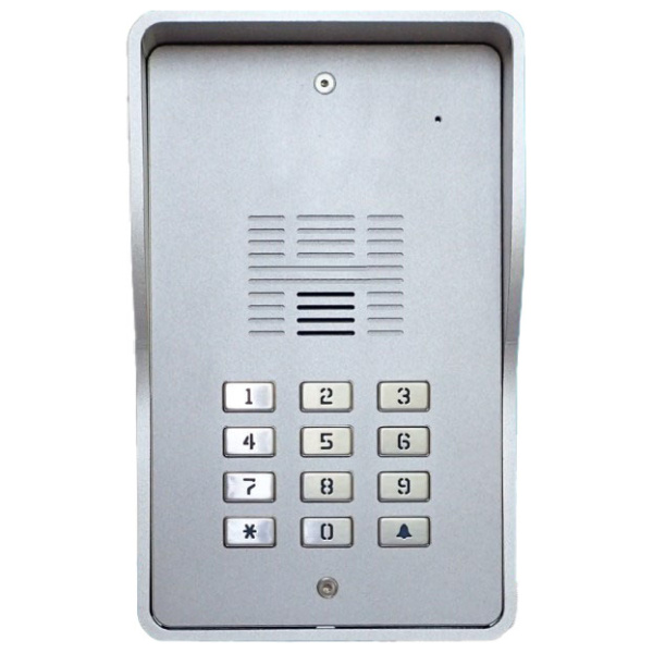 4G LTE Door Intercom AN1808 12S, front view, silver.