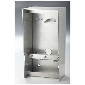 Vertical S/Steel Surface Mount Cabinet to Suit AN1104/1401/1404 Door Intercom AN1104SMB, silver.