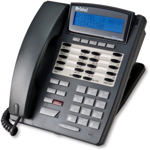 DKP53BG - Big Display 20B Keyphone with Blue Backlit Display | Charcoal, side view.