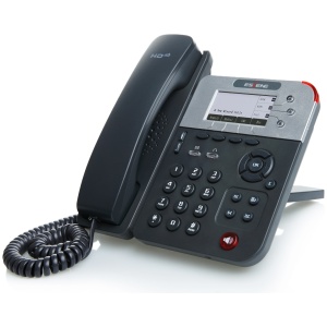 WS290 Escene - WI-FI IP Handset, side view, black colour, with grey.