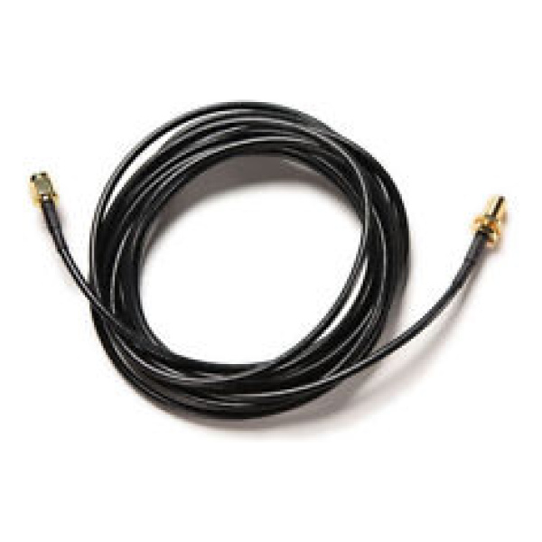 NEOSEXT5 - 5m Mini Coax SMA M to F Antenna Extension Cable for NEOS. Black cable.