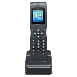 FIP16PLUS - Flying Voice Portable Dual-Band IP Phone with Clip, front view, black