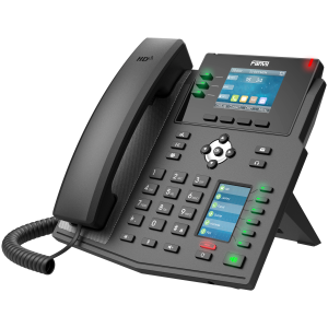 X4U Fanvil Enterprise IP Phone, Side view, black colour.