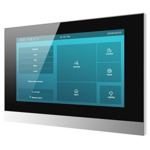 Akuvox Indoor Video Intercom + 7" Touch Screen - Android C315S, side view.