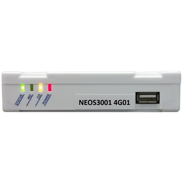 NEOS3001 4G01 Gateway For Lifts, Intercoms, Alarms and PBX - front, grey