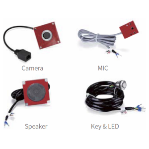 FANVIL PA2KIT Accessory Kit for SIP Intercom/Paging Gateway PA2. Red colour. black cable