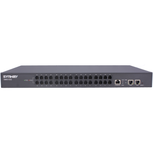 SMG1032S Synway 32 port FXS Gateway. Front view. Black Colour.