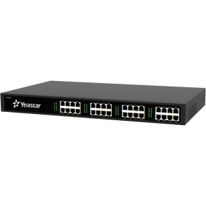 NEOGATE TA3200 - 32 Port Analogue Gateway (FXS), black colour, side view.