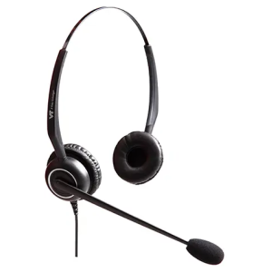 VT5000 DUO VBET Wired Headset. Black. Side view.